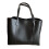 Τσάντα Tote από PU δέρμα μαύρη, casual, ελαφριά 1 τεμ. 5