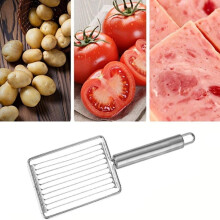 Coupe-tomates portable en acier inoxydable (1 pièce)