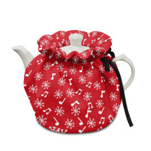 Couvre-théière flocon de neige de Noël à cordon élastique double face