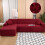 Housse de canapé extensible en velours pour canapé d'angle 3+3 en forme de L 1