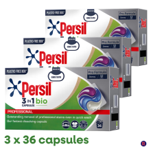 Persil Bio 3-in-1 Washing Capsules Pro Formula 108 Washes - 3 Pack (3 x 36 Capsules)