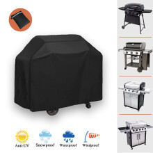 Housse de barbecue 57 pouces, robuste et imperméable, avec sangles Velcro