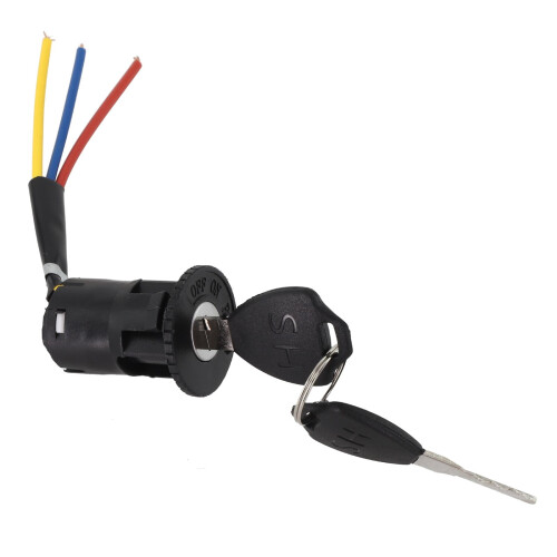 Electric Bicycle Ignition Key Switch with Keys S M L 3-Wire 1