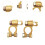 Messing accuklemconnector, bovenste pool, 2 stuks 6