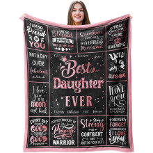 Manta macia para presente de aniversário de filha, 76 cm x 102 cm