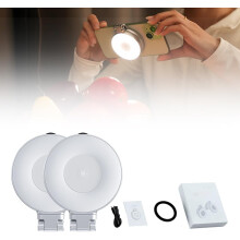 Luce selfie magnetica 3 in 1 con specchio 360 LED ricaricabile compatibile con telefono