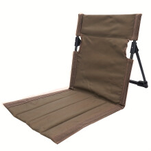 (Khaki 1) 1 Stück Outdoor Camping Leichter faltbarer Rückenlehnenstuhl, leichter und langlebiger klappbarer Rasenstuhl aus