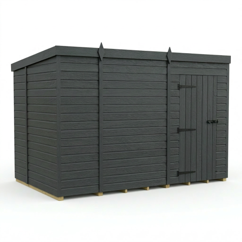 10x6 Pent Composite Shed Tanalised (Single Door, No Windows) 1