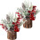 Mini Tabletop Artificial Christmas Tree with Ornaments Red 1