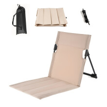 (Beige) Tragbarer, ultraleichter Outdoor-Klappstuhl – ein klappbarer „Moon Chair“, der für Camping und den Strand entwickelt
