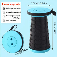 (Blue) Foldable Stool Features a Brand New Material That Is Thickened And Reinforced to Support Up to 992 Pounds (Approximately