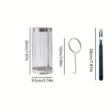 (No Handle) Barbecue en acier inoxydable avec poignée, comprend une fourchette et un crochet en métal gratuits-ensemble d'outils de