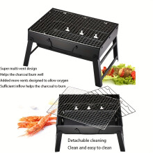 Portable Folding BBQ Grill - Durable, Ideal for Outdoor Camping & Picnics, Barbecue Grill