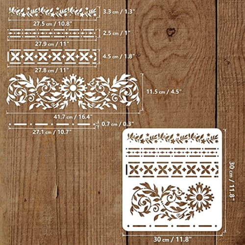 Indian Inlay Daisy Branch Stencil Plastic 1 Piece 1