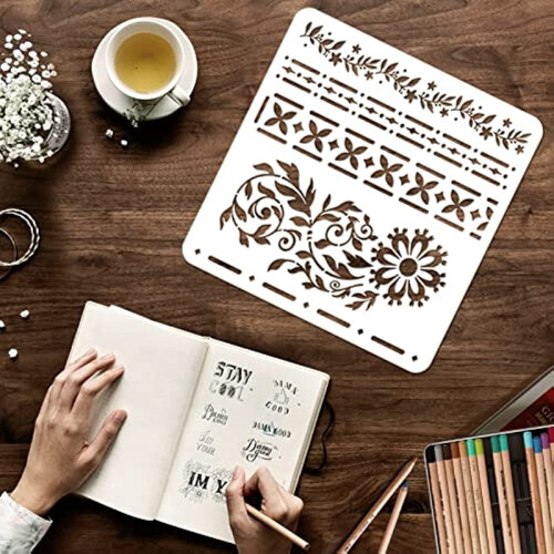 Indian Inlay Daisy Branch Stencil Plastic 1 Piece 2