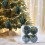 Green Flocked Christmas Balls Tree Decoration Set 12 Pack 1