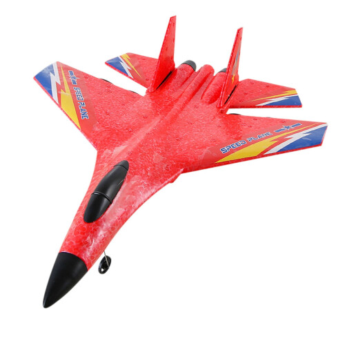 Gravity Glider Foam RC Fighter Plane with Lights 1pc