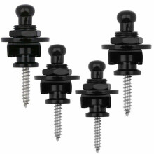 Guitar Strap Locks Schaller Style Black 4 pcs