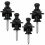 Guitar Strap Locks Schaller Style Black 4 pcs 1