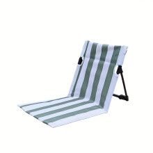 (04) Chaise de Camping pliable/parc de jardin extérieur chaise paresseuse simple/coussin de dossier pique-nique Camping chais