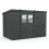 10x6 Pent Composite Shed Tanalised (Single Door, With Windows) 2