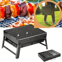 1 stuk draagbaar opvouwbaar barbecuerek, rookloos opvouwbaar barbecuerek, grote houtskoolkachel - buiten kamperen en
