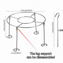 Roestvrijstalen verticale ronde luchtfriteuse barbecuegrill 24 spiesjes kunnen verschillende soorten vlees en groenten g