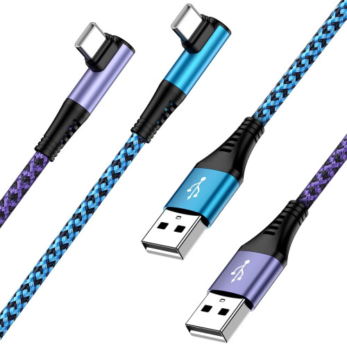 USB-C-latauskaapeli, kulmaliitin, 1,8 m, 2 kpl