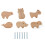 Poignée de tiroir ronde en bois en forme d'animal 1