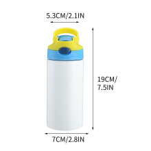 Isolierte Wasserflasche für Kinder, 355 ml, BPA-freier Edelstahl