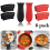 Poignées de cuisson en silicone résistantes à la chaleur (lot de 8) 1