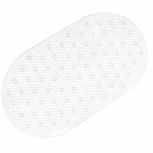Pernă de duș antiderapantă din PVC, transparentă, rotundă, ovală, 1 bucată