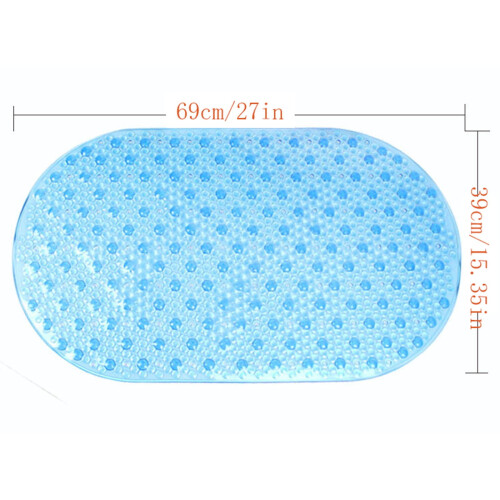 Rutschfeste Duschmatte aus PVC, transparent, rund oder oval, 1 Stück 2