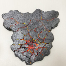 LED světlo Anime Magma Crack Figure Battle Base černá šedá