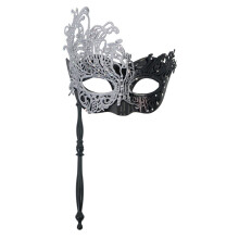 Halloween Masquerade Masks Venetians Halloween-Black silver
