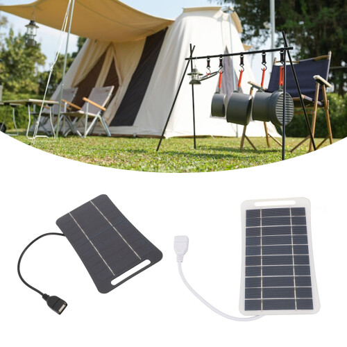 Portable 5W Solars Panel USB Charging Accessory for Fast-White 2