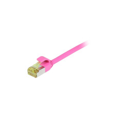 Patchkabel RJ45, CAT6A 500Mhz,  0.5m, magenta, S-STP(S/FTP), slimline rund d=4,5mm, TPE/LSZH(Superflex), AWG28, mit CAT7 Rohkabel, Synergy 21