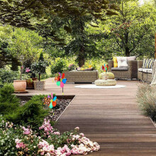 10 Stück WindmüHlen Bunte Wind Spinner 3D Tier Windrad Garten Ornament für Draussen Garten Rasen Terrasse Dekor