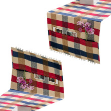 2X Washing Machine Cover, Dustproof Cotton, Refrigerator Cover Decoration Top Dust Cover, with Side Storage Bag