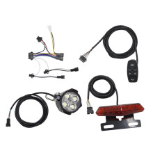 12-72V E-Bike Frontbeleuchtung Rücklicht Bremslicht Blinker mit Hupe Scheinwerferschalter