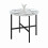 (White Marble) 80cm Round Wooden Dining Table w/ X Frame Legs 1
