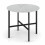 (White Marble) 80cm Round Wooden Dining Table w/ X Frame Legs 6