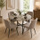 (Greige Oak) 80cm Round Wooden Dining Table w/ X Frame Legs 5