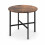 (Rustic Oak) 80cm Round Wooden Dining Table w/ X Frame Legs 6