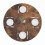 (Rustic Oak) 80cm Round Wooden Dining Table w/ X Frame Legs 7