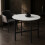 (White Marble) 80cm Round Wooden Dining Table w/ X Frame Legs 2