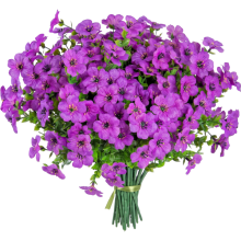 Fleurs Artificielles Décoratives Bouquet Réaliste Violet 36 cm 9 pièces — plante artificielle exterieur
