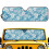 Parasole pieghevole per parabrezza, design ibisco blu, per Jeep 1