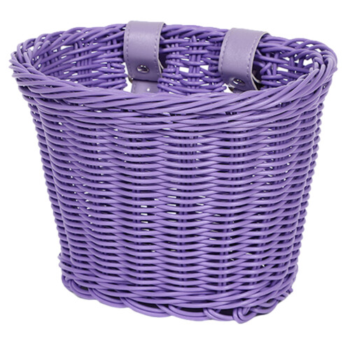 Bicycles Wicker Basket Front Handlebars Basket with-Purple