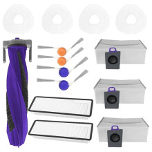 Zubehörset für  Freo X10 Pro Saugroboter: 14-Teiliges Set mit Hauptbürste, Seitenbürste, Filter, Staubbeuteln und Wischpad